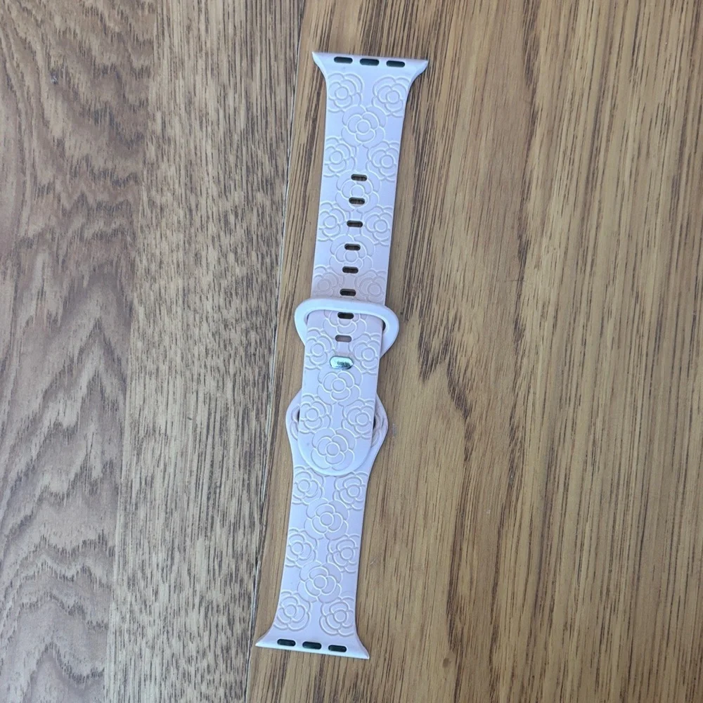 Floral Cutout Apple Watch Bands in Pink and Gray